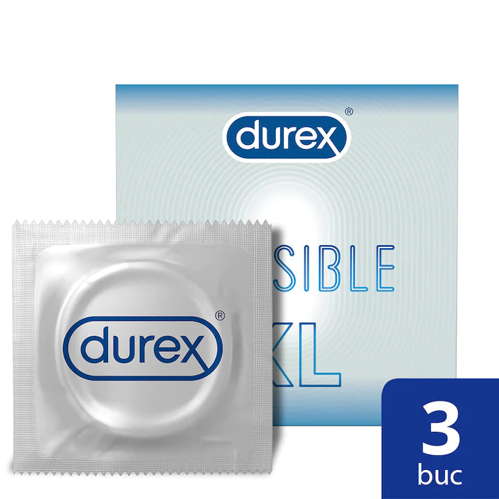 Prezervative Durex Invisible XL, 3 buc