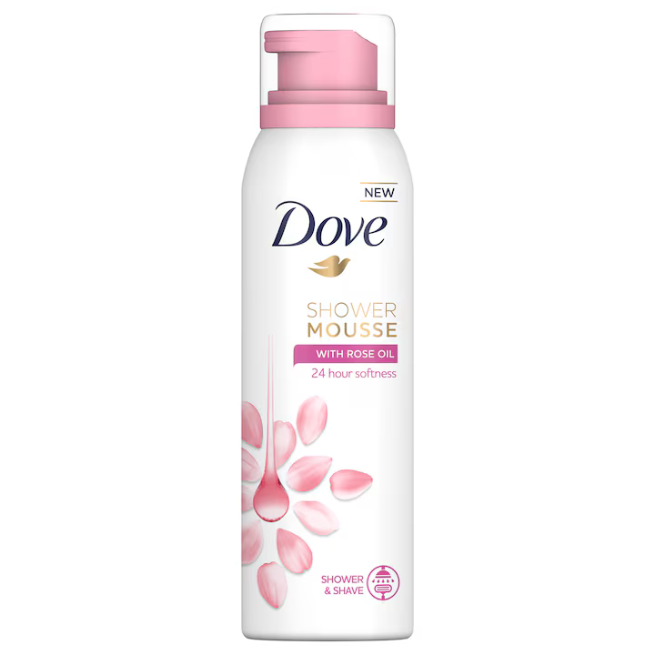 Spuma de dus Dove Rose Oil, 200 ml