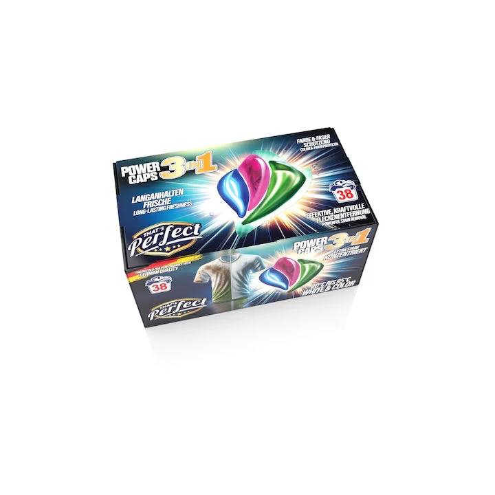 Detergent de rufe capsule That's Perfect 3in1 Universal, 38buc, 38 spalari
