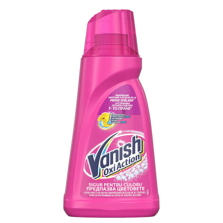 Pachet solutie pentru indepartarea petelor Vanish Pink 1l + Vanish White 1 l