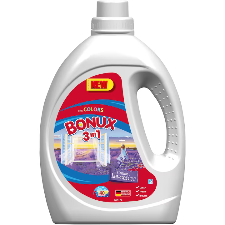 Detergent lichid Bonux 3in1 Color Lavanda, 40 spalari, 2.2 l