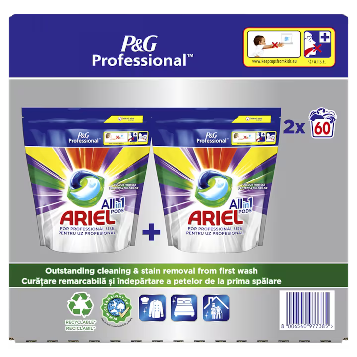 Detergent capsule Ariel Professional 3in1 PODS Color, 120 spalari