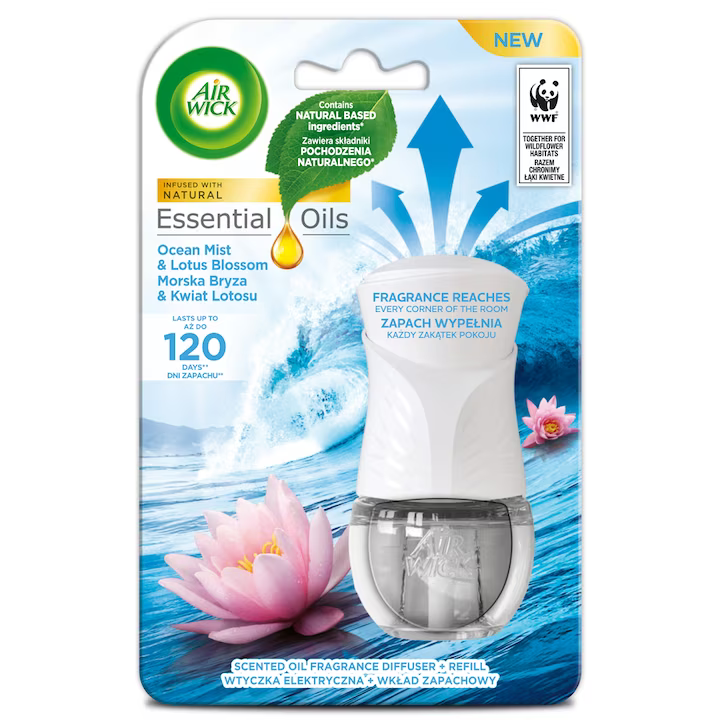 Odorizant de camera electric, Air Wick, Ocean mist & lotus blossom